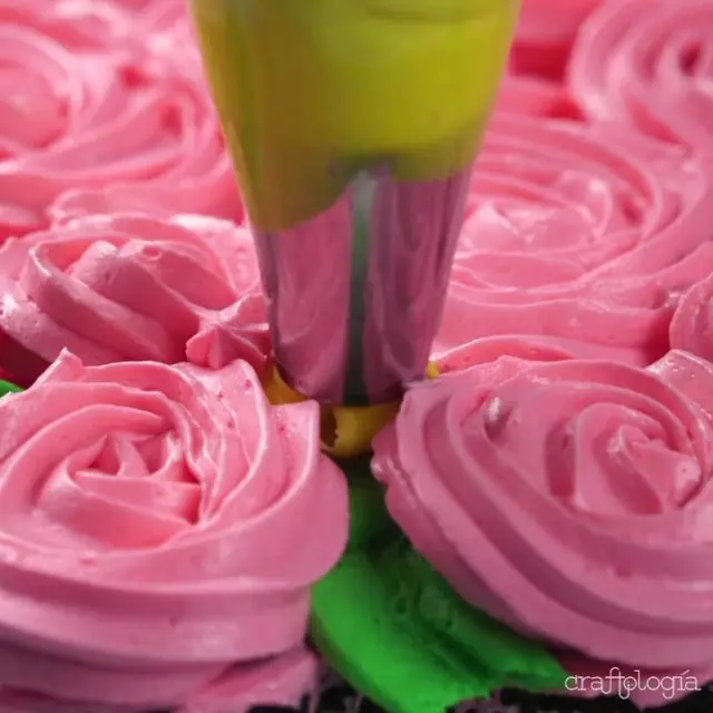Pastel de Cupcakes de Bouquet de Flores