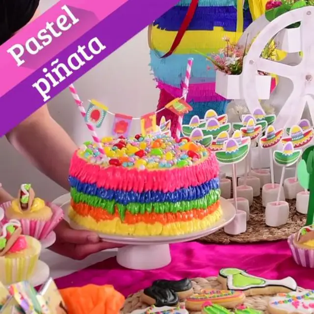 pastel de cumpleaños piñata