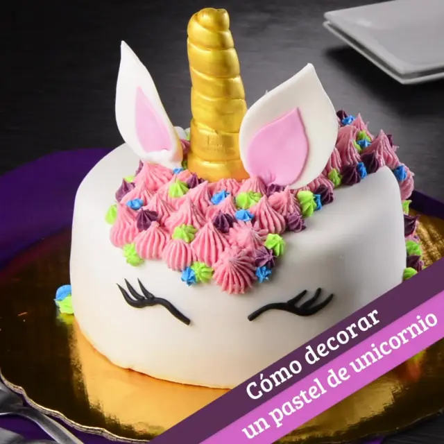 Decoración de pastel de unicornio