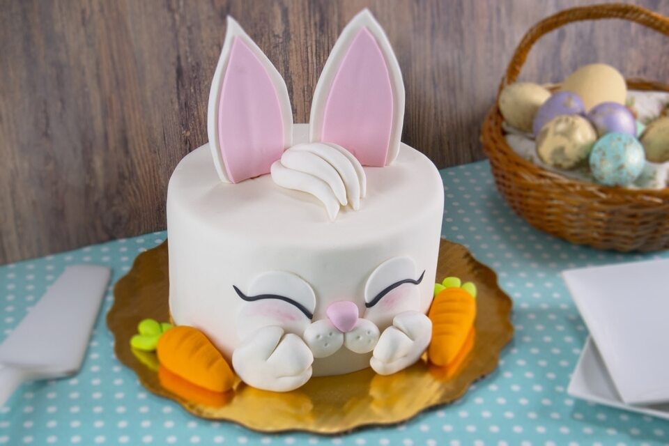  Decoración de pastel de conejo