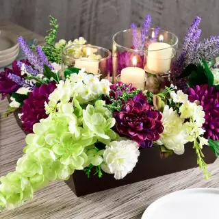 Centros de mesa con flores naturales
