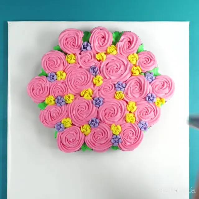 Pastel de Cupcakes de Bouquet de Flores