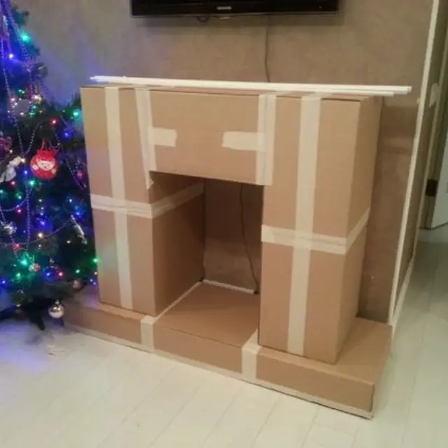 Ligadura muerte tono Manualidades navideñas: Cómo hacer una chimenea con cajas de cartón