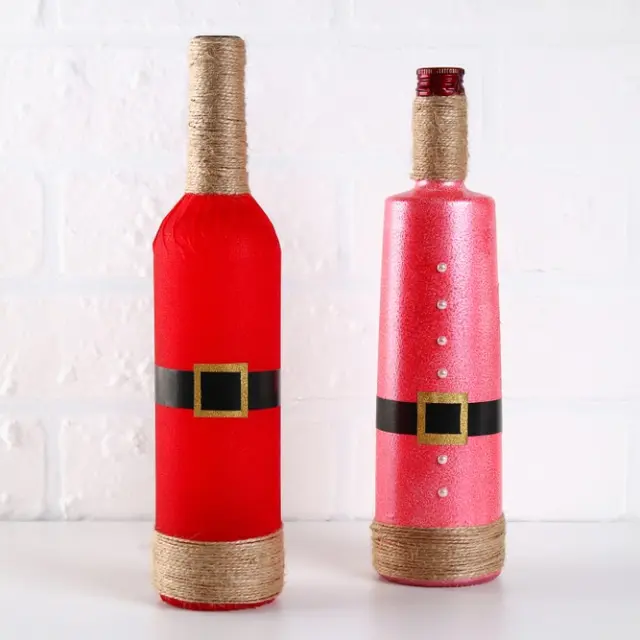prima prisa Presentador Manualidades navideñas: Cómo decorar botellas para regalar en Navidad